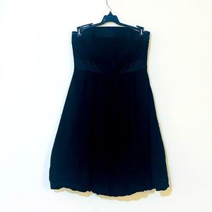 White House Black Market strapless black dress